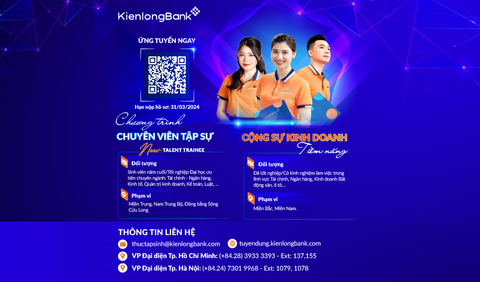 KienlongBank hành trình cùng các chuyên viên Ngân hàng ưu tú kiến tạo tương lai